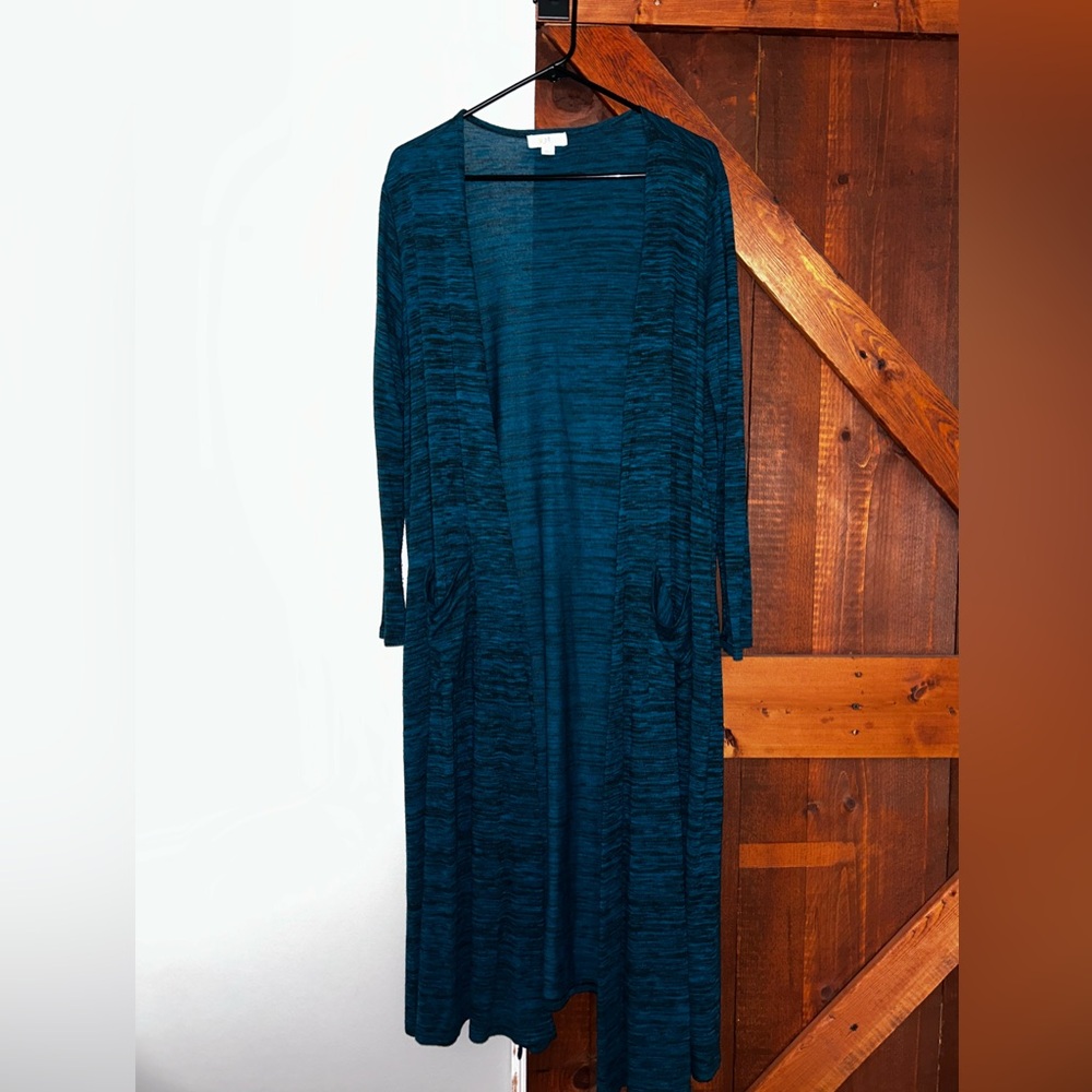 LuLaRoe Elegant Teal Long Cardigan